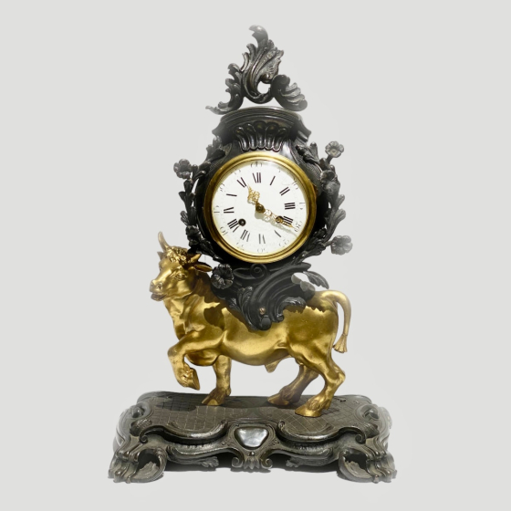 Часы с фигурой "Золотого быка", Франция, 1830 - 1840-е гг.